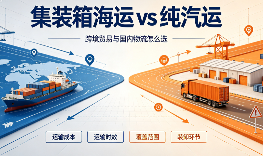 集装箱海运 vs 纯汽运：区别在哪？企业发货该若何？